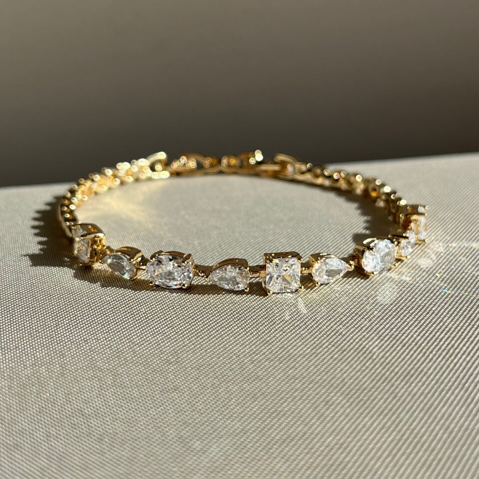 Oval prenses damla pırlanta montür xuping bileklik