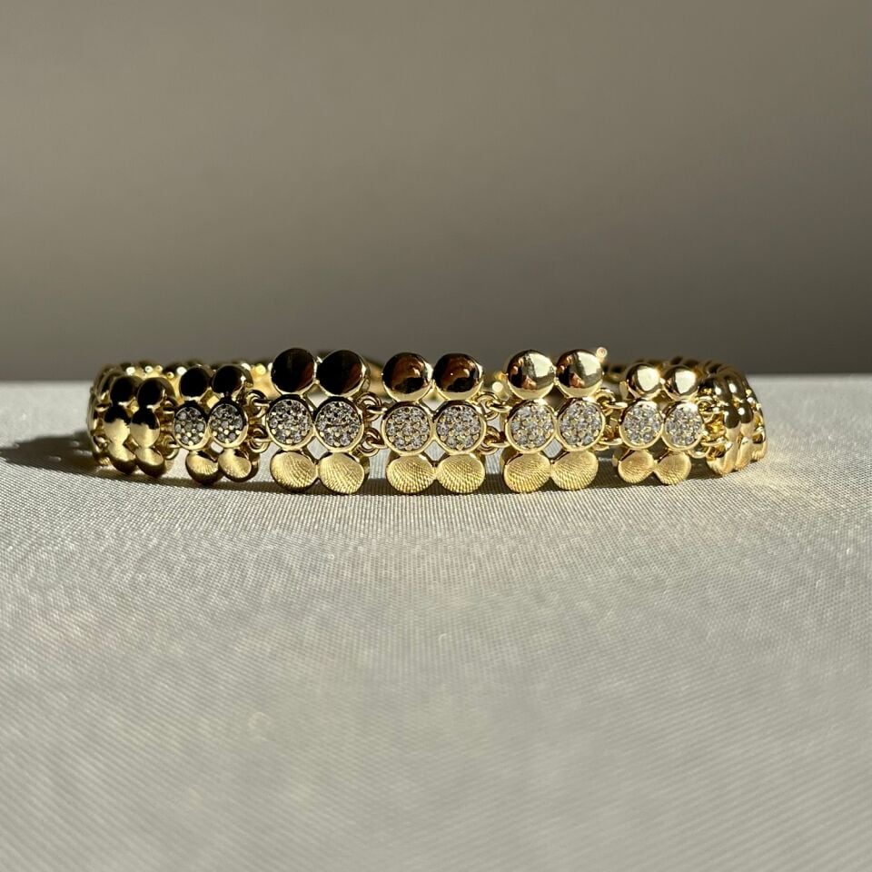 Pırlanta işçiliği petek model xuping bileklik