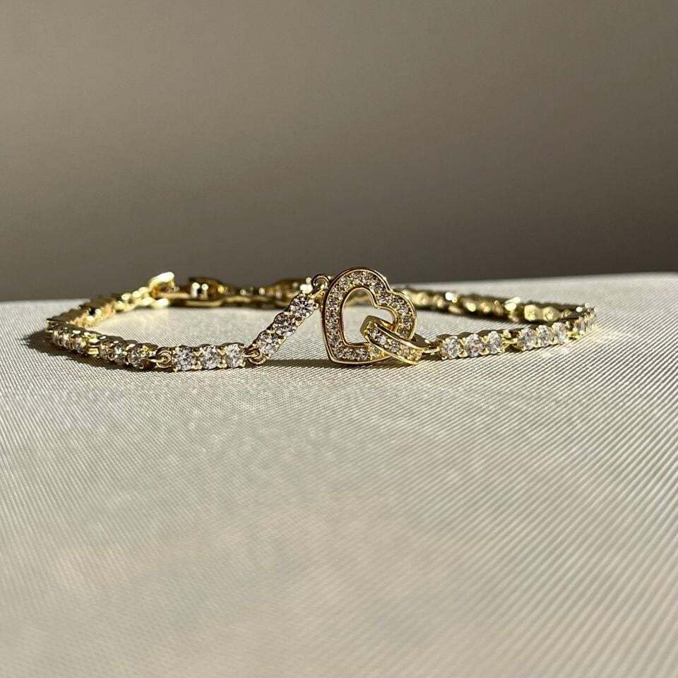 Pırlanta işçiliği kalp figür xuping bileklik