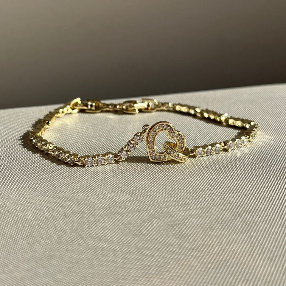 Pırlanta işçiliği kalp figür xuping bileklik