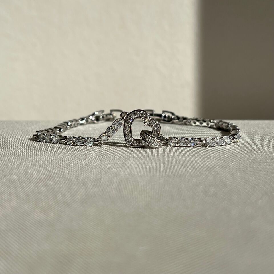 Pırlanta montür kalp figür xuping bileklik