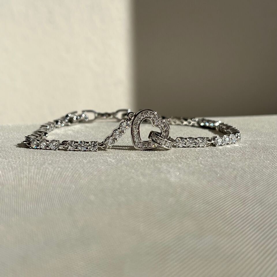 Pırlanta montür kalp figür xuping bileklik