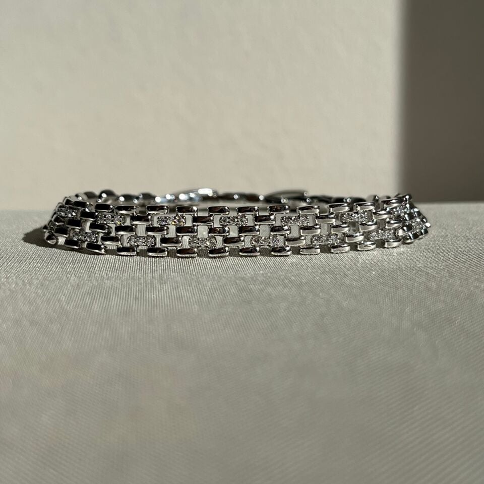 Yarım tur pırlanta işçiliği xuping bileklik