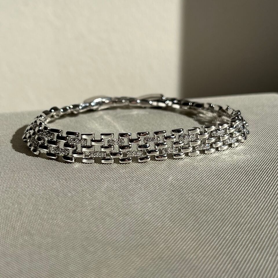 Yarım tur pırlanta işçiliği xuping bileklik