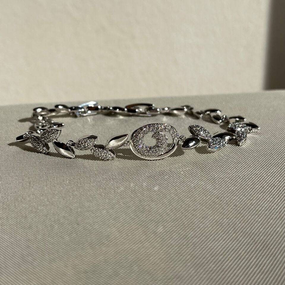 Pırlanta işçiliği yaprak desen xuping bileklik