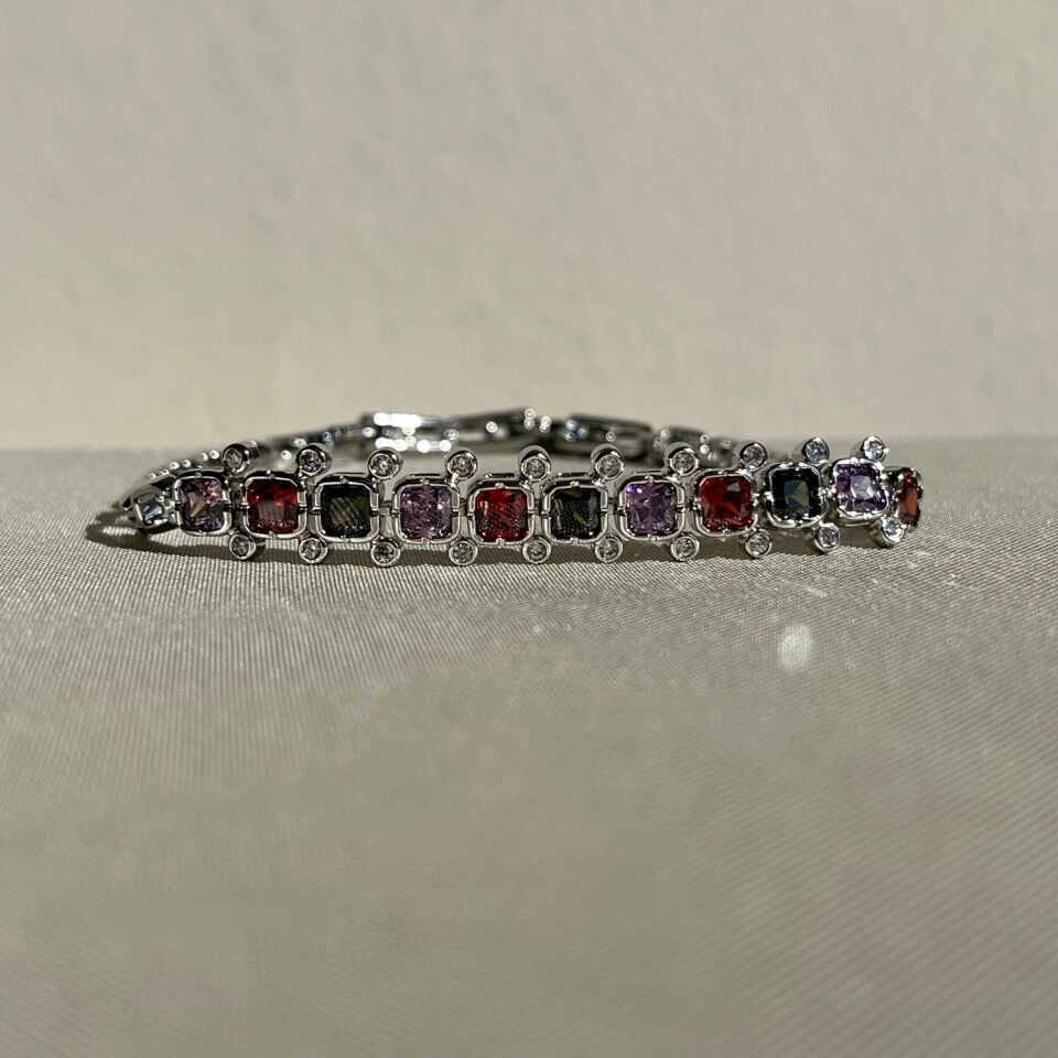 Renkli taş pırlanta montür xuping bileklik