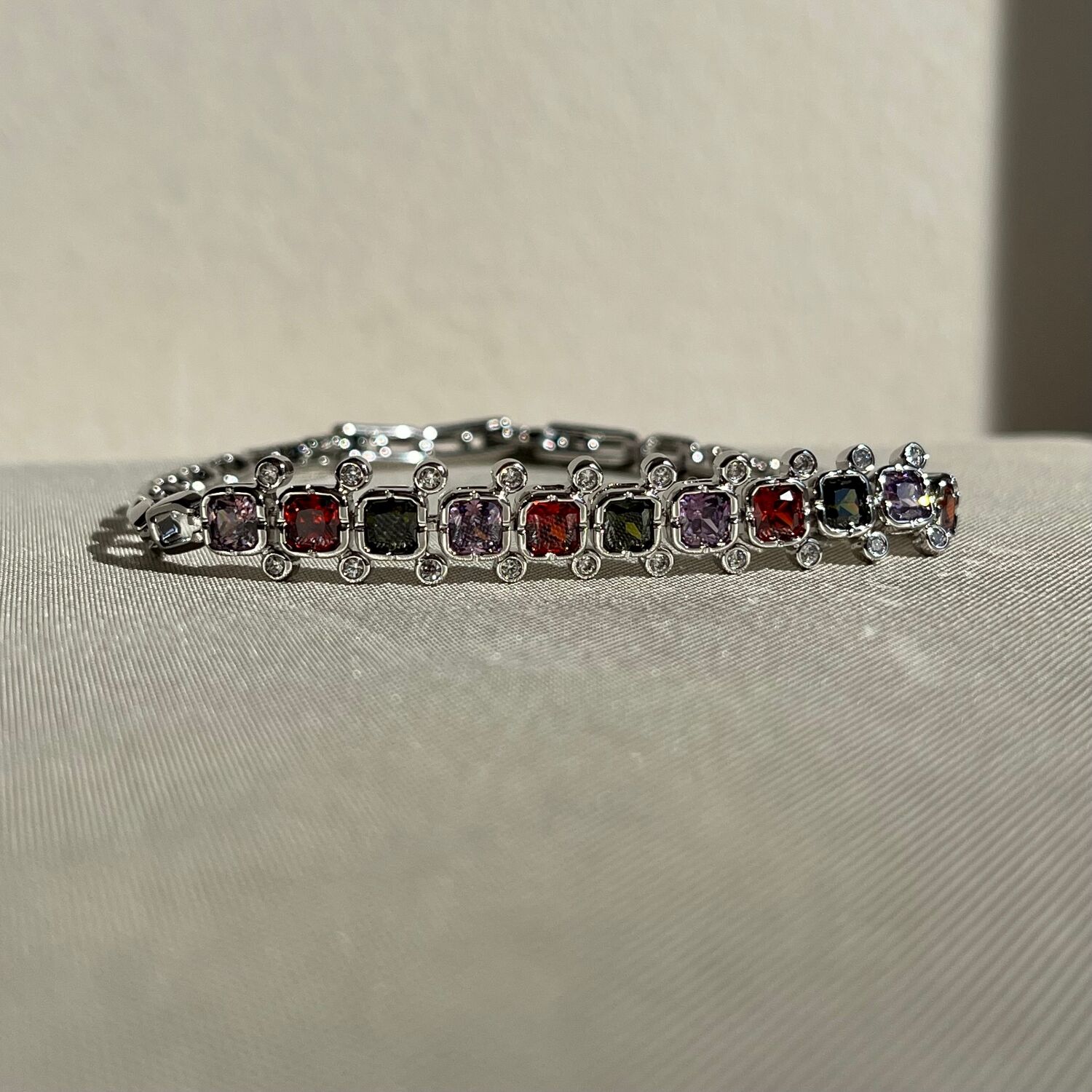 Renkli taş pırlanta montür xuping bileklik