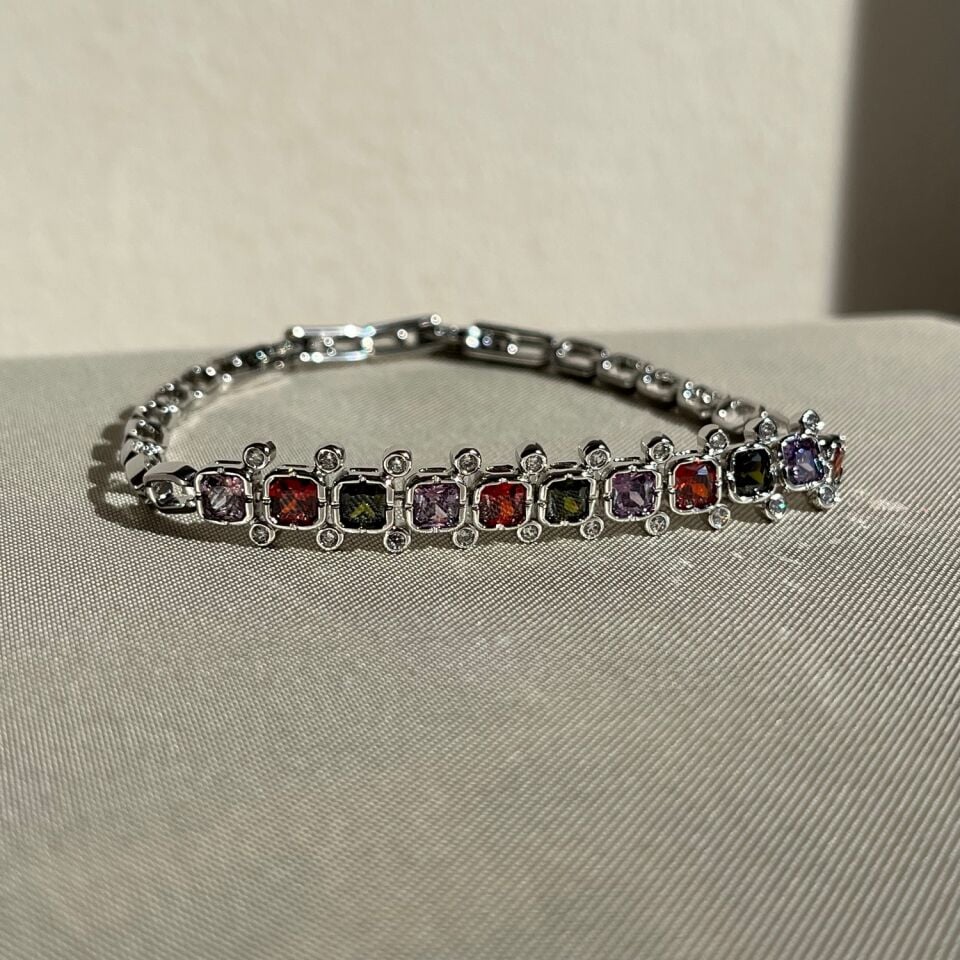 Renkli taş pırlanta montür xuping bileklik