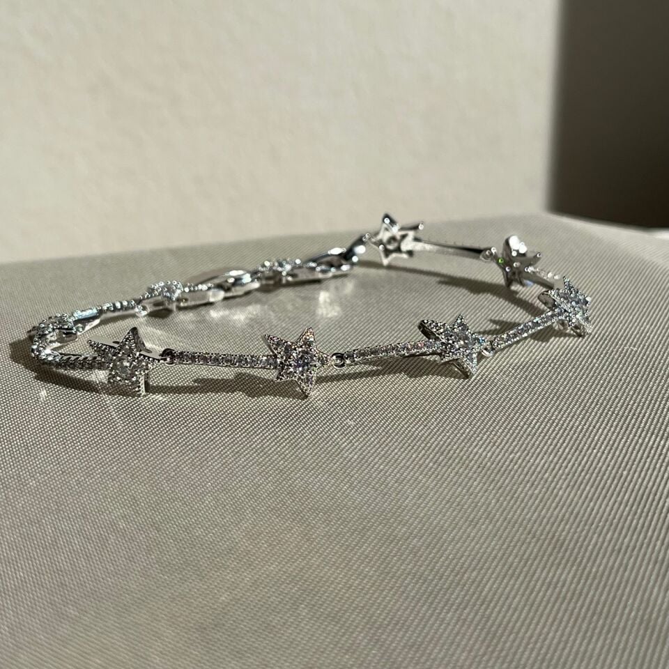 Round pırlanta işçiliği yıldız xuping bileklik