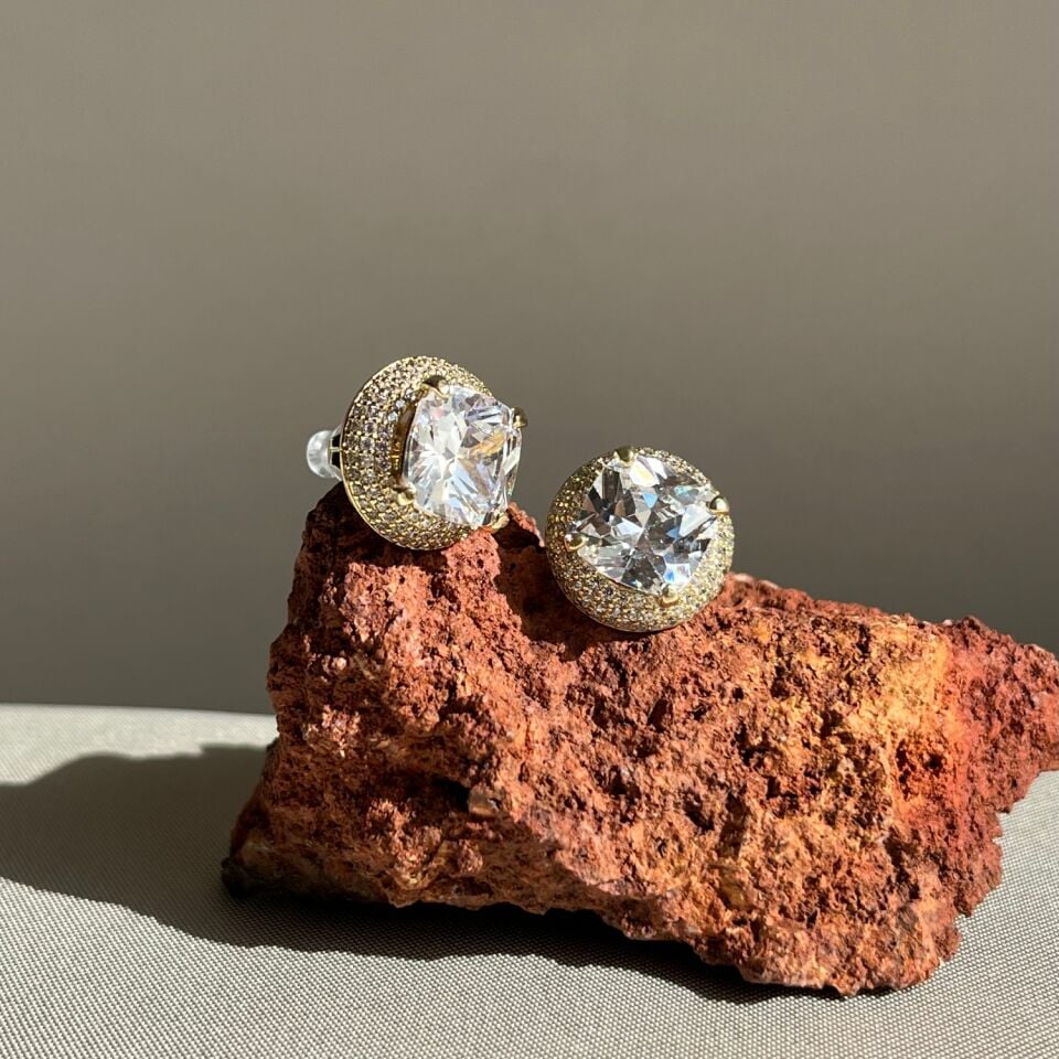 Tektaş prenses pırlanta montür xuping küpe