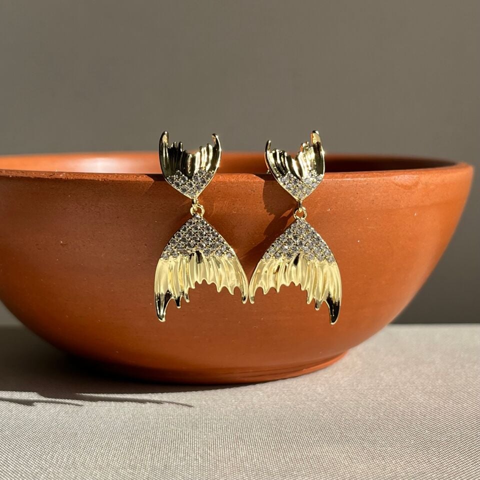 Pırlanta işçiliği balık kuyruğu xuping küpe