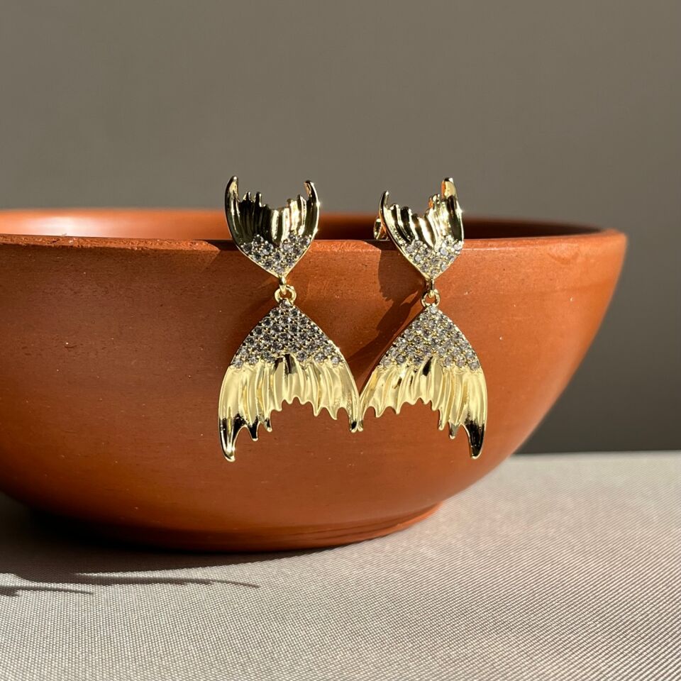 Pırlanta işçiliği balık kuyruğu xuping küpe