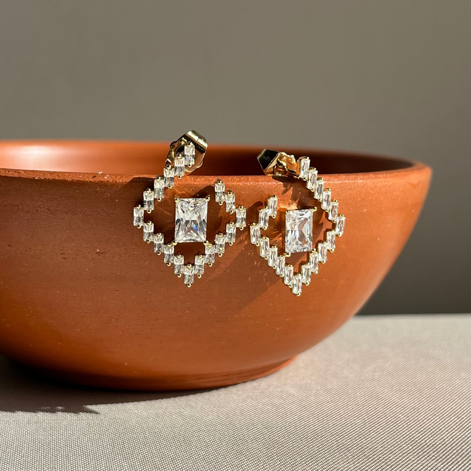 Baget pırlanta işçiliği tasarım xuping küpe