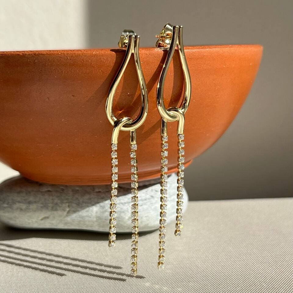 Suyolu pırlanta işçiliği sallantılı xuping küpe