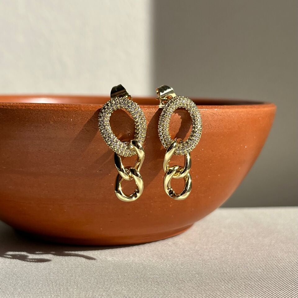 Pırlanta işçiliği gurmet model sallantılı xuping küpe