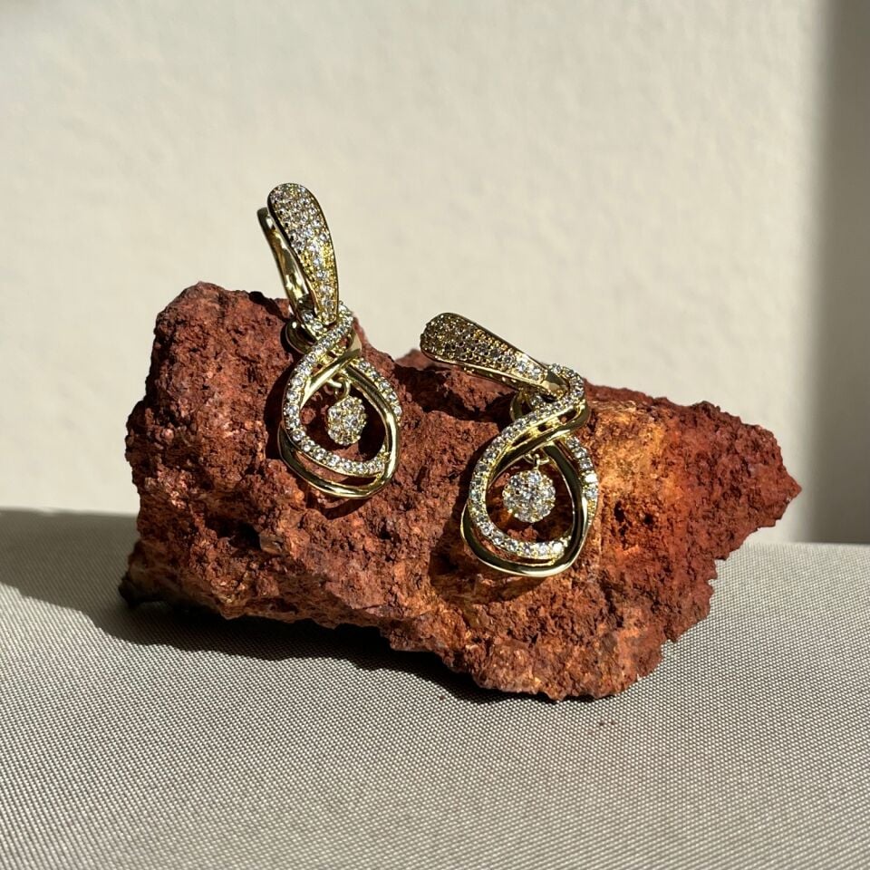 Pırlanta işçiliği sallantılı xuping küpe