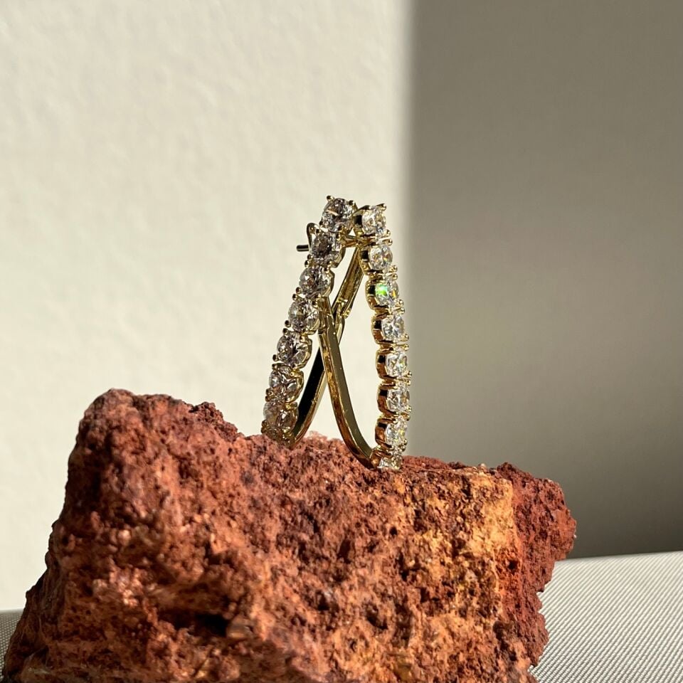 Suyolu pırlanta  model xuping küpe