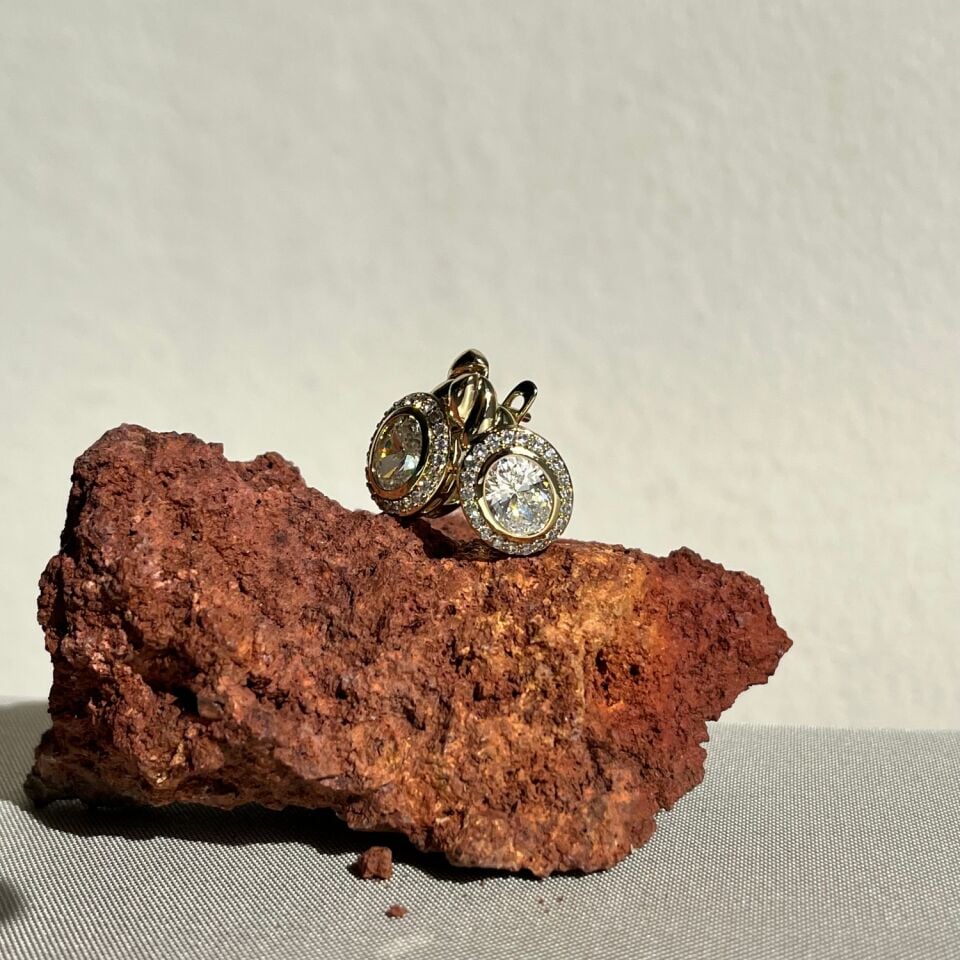 Oval pırlanta işçiliği elmas model xuping küpe