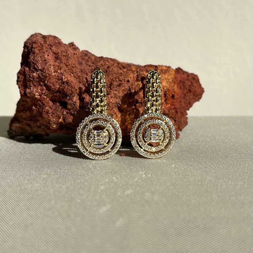 Baget pırlanta montür xuping küpe