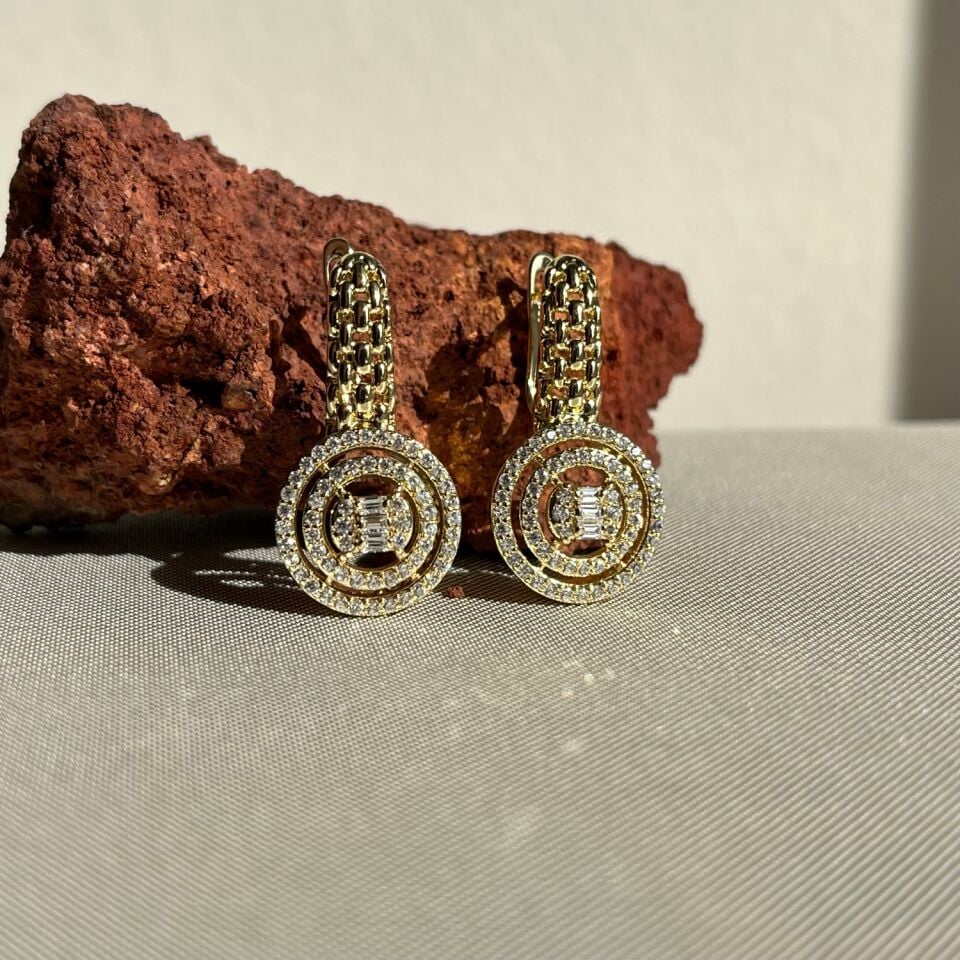 Baget pırlanta montür xuping küpe