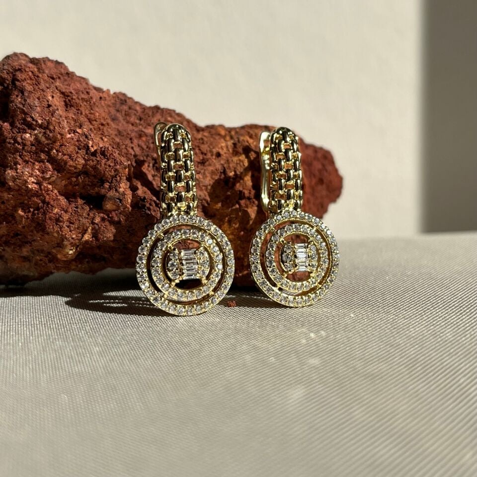 Baget pırlanta montür xuping küpe