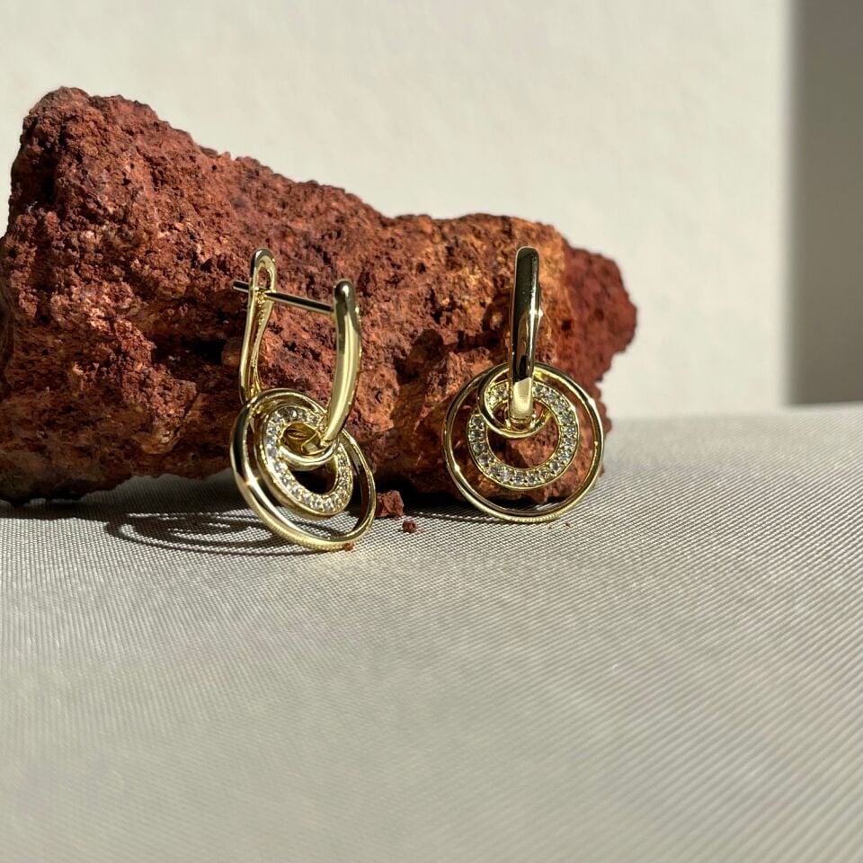 Pırlanta işçiliği sallantılı xuping küpe