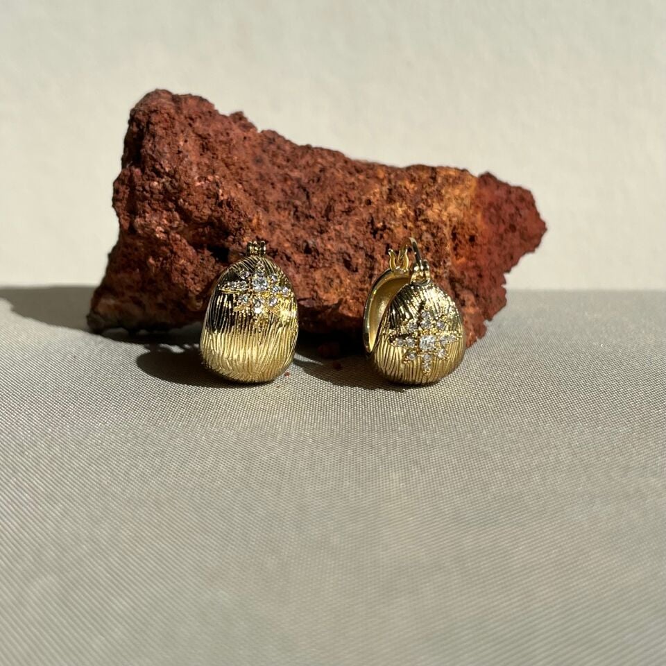 Pırlanta işçiliği içi boş top xuping küpe