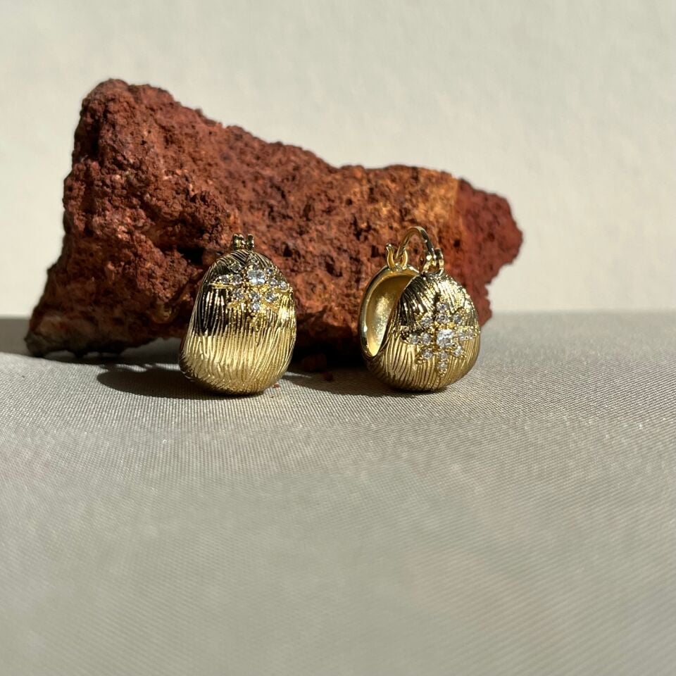 Pırlanta işçiliği içi boş top xuping küpe