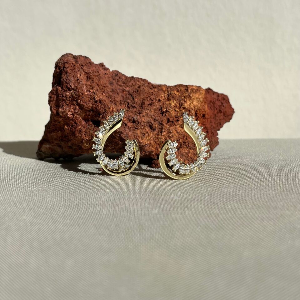 Markiz pırlanta montür xuping küpe