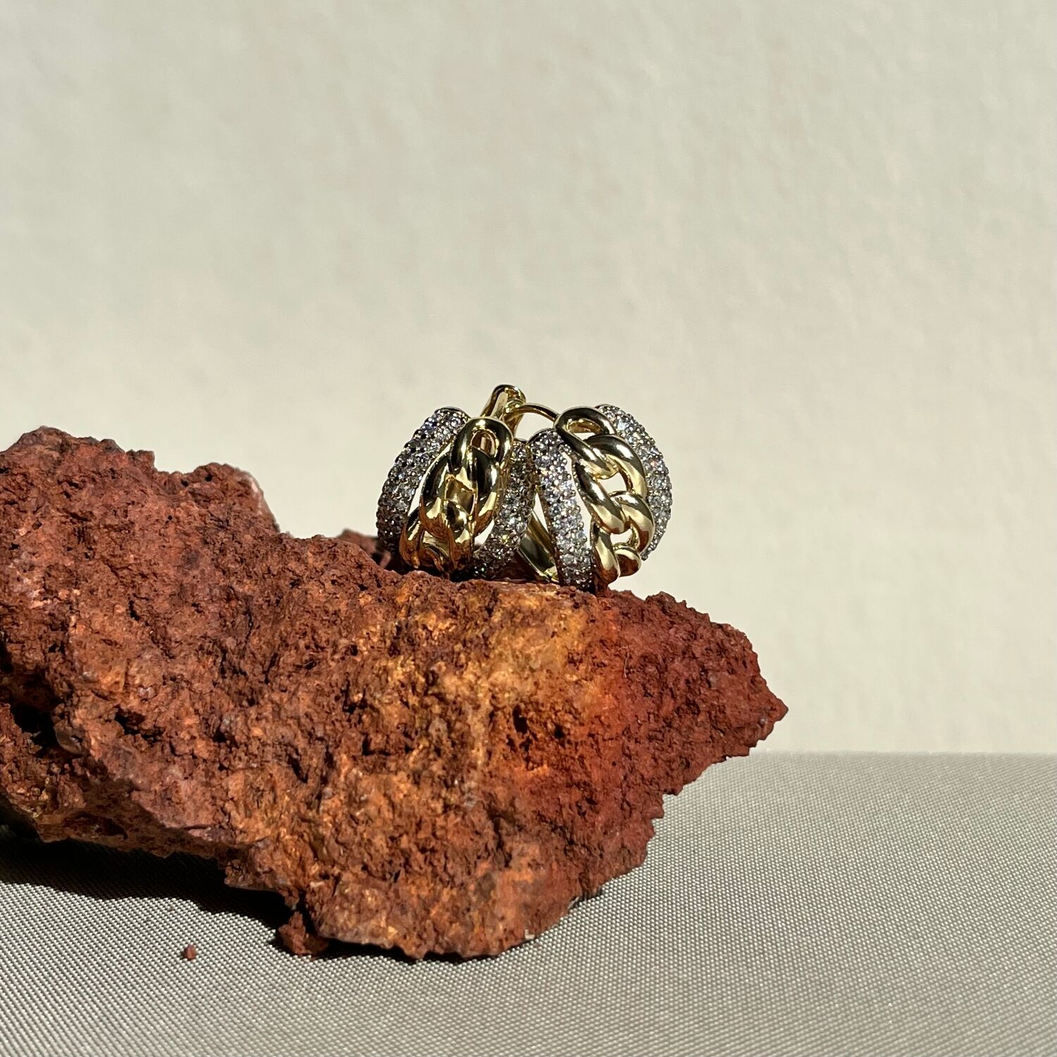 Pırlanta işçiliği gurmet model xuping küpe