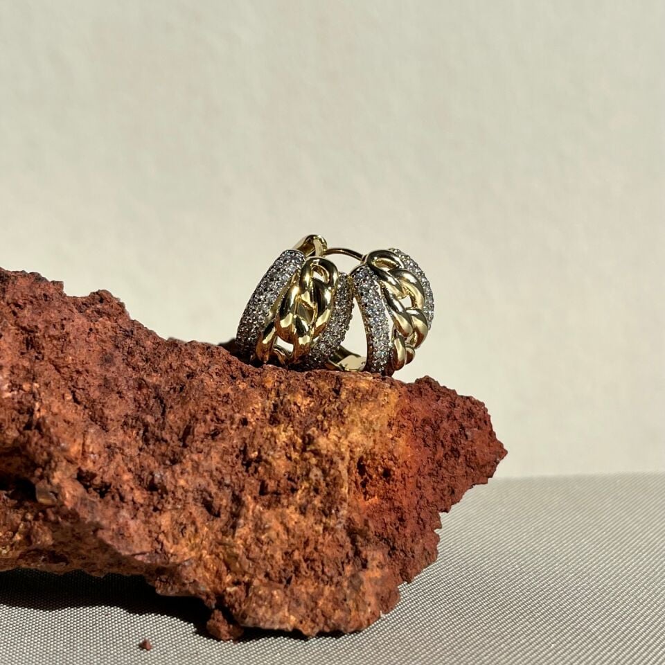 Pırlanta işçiliği gurmet model xuping küpe