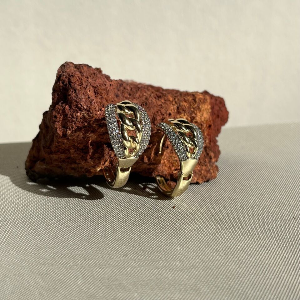 Pırlanta işçiliği gurmet model xuping küpe