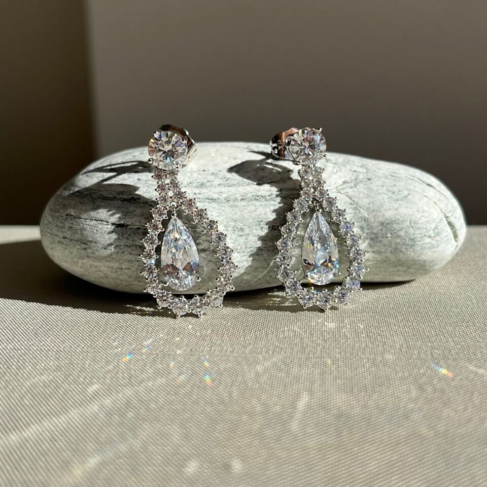 Damla pırlanta montür xuping küpe