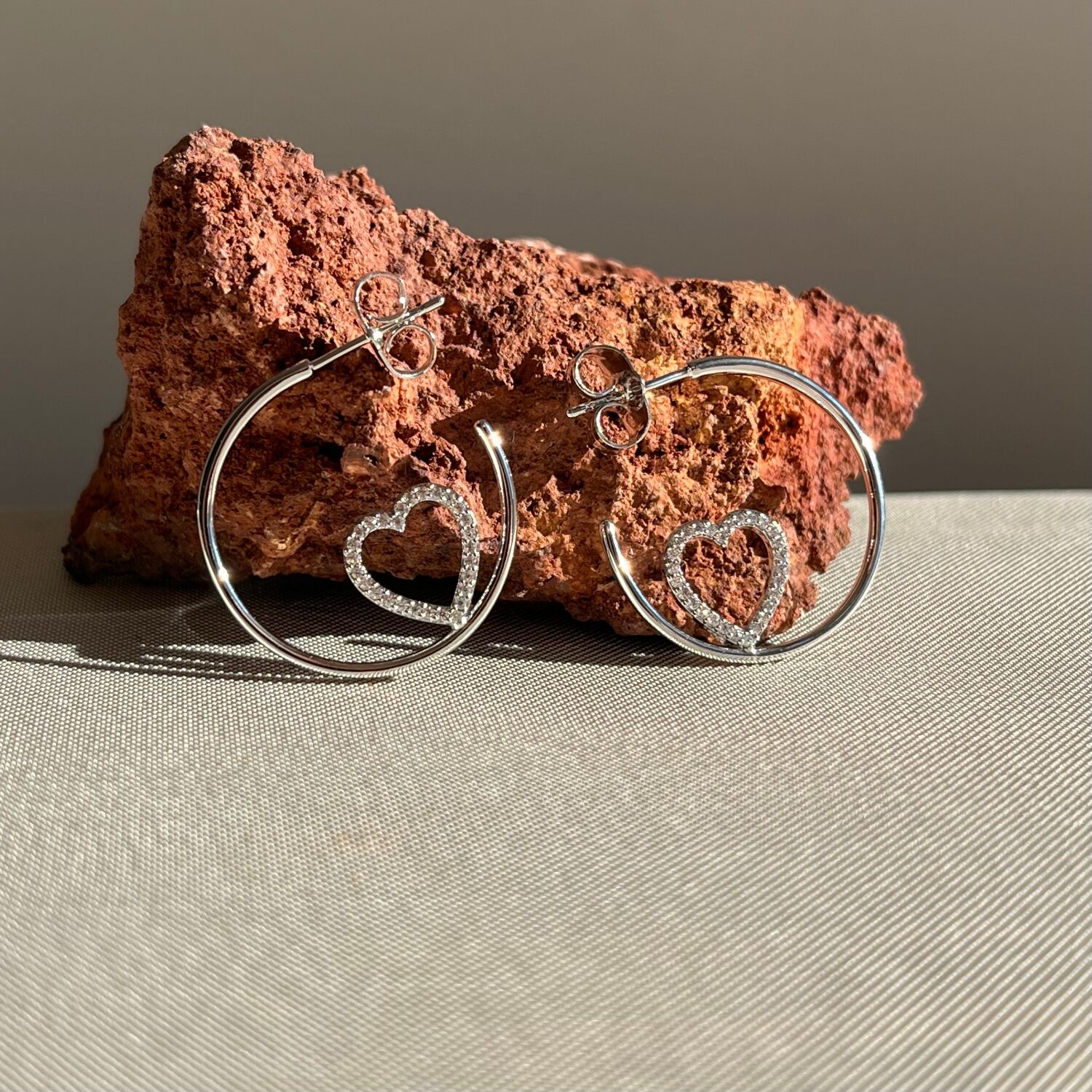 Pırlanta işçiliği halka kalp xuping küpe