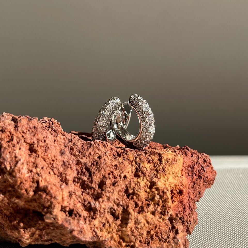 Pırlanta işçiliği minimal halka xuping küpe