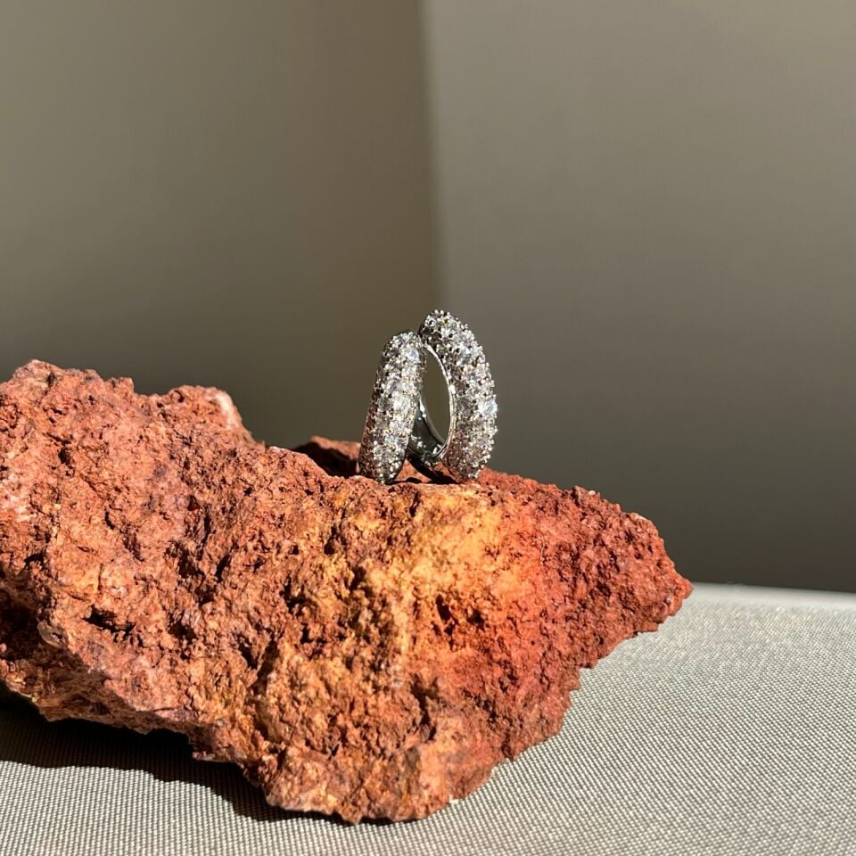 Pırlanta işçiliği minimal halka xuping küpe