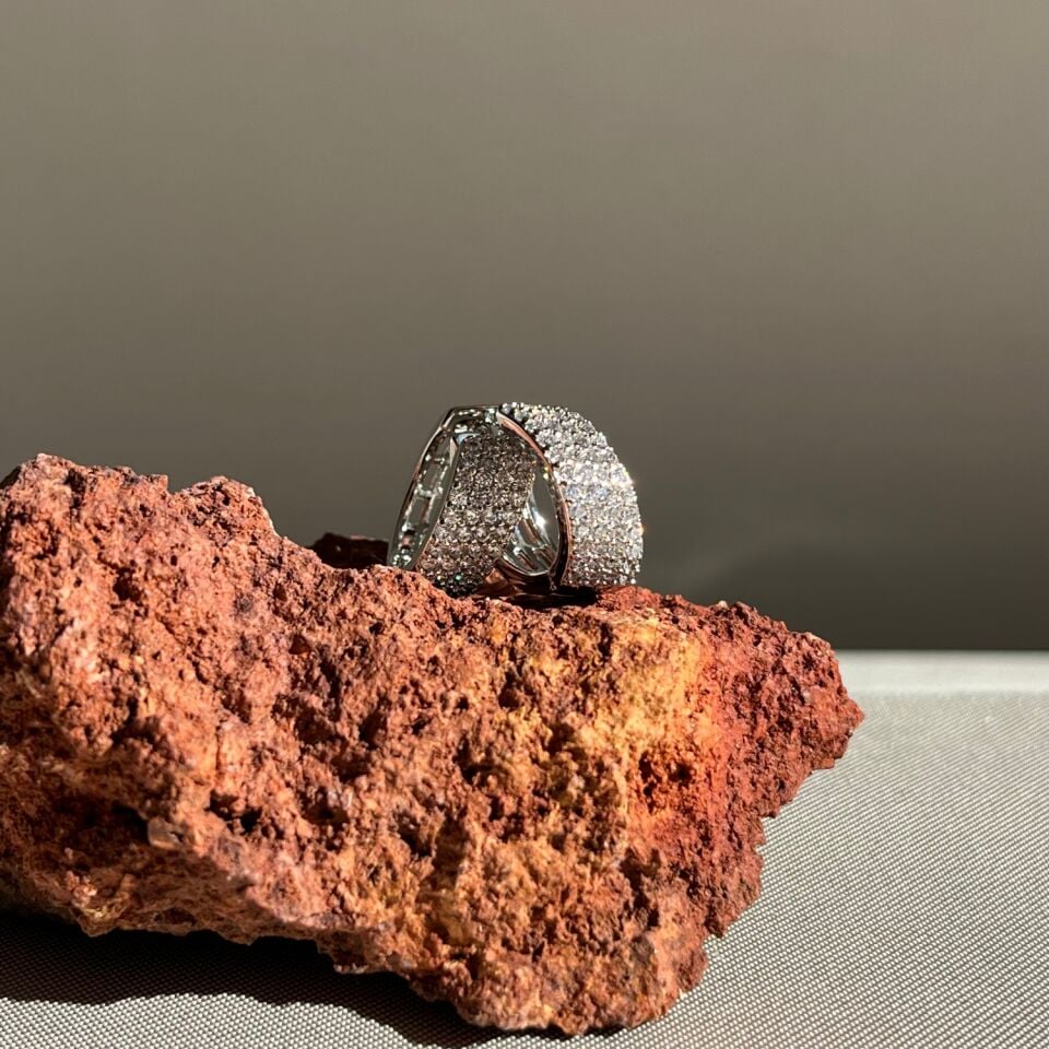 Pırlanta işçiliği halka xuping küpe