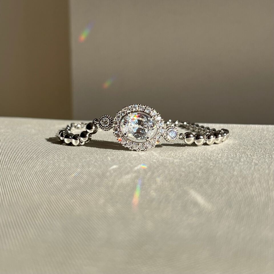 Oval pırlanta montür elmas model xuping bileklik