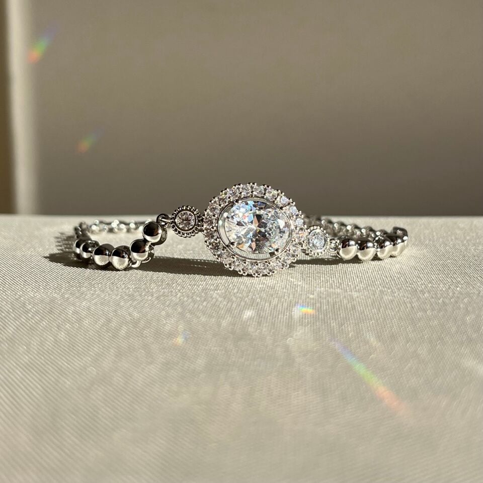 Oval pırlanta montür elmas model xuping bileklik