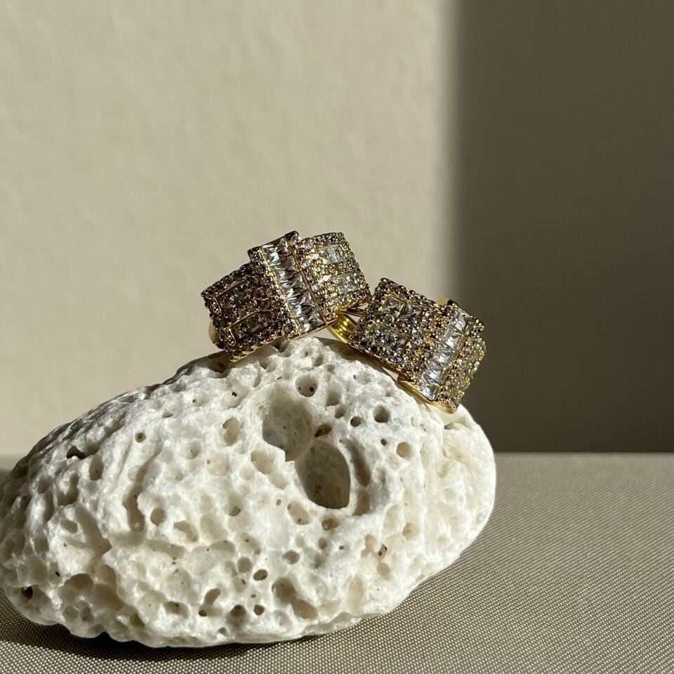 Baget pırlanta montür xuping küpe