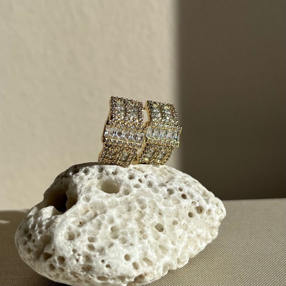 Baget pırlanta montür xuping küpe