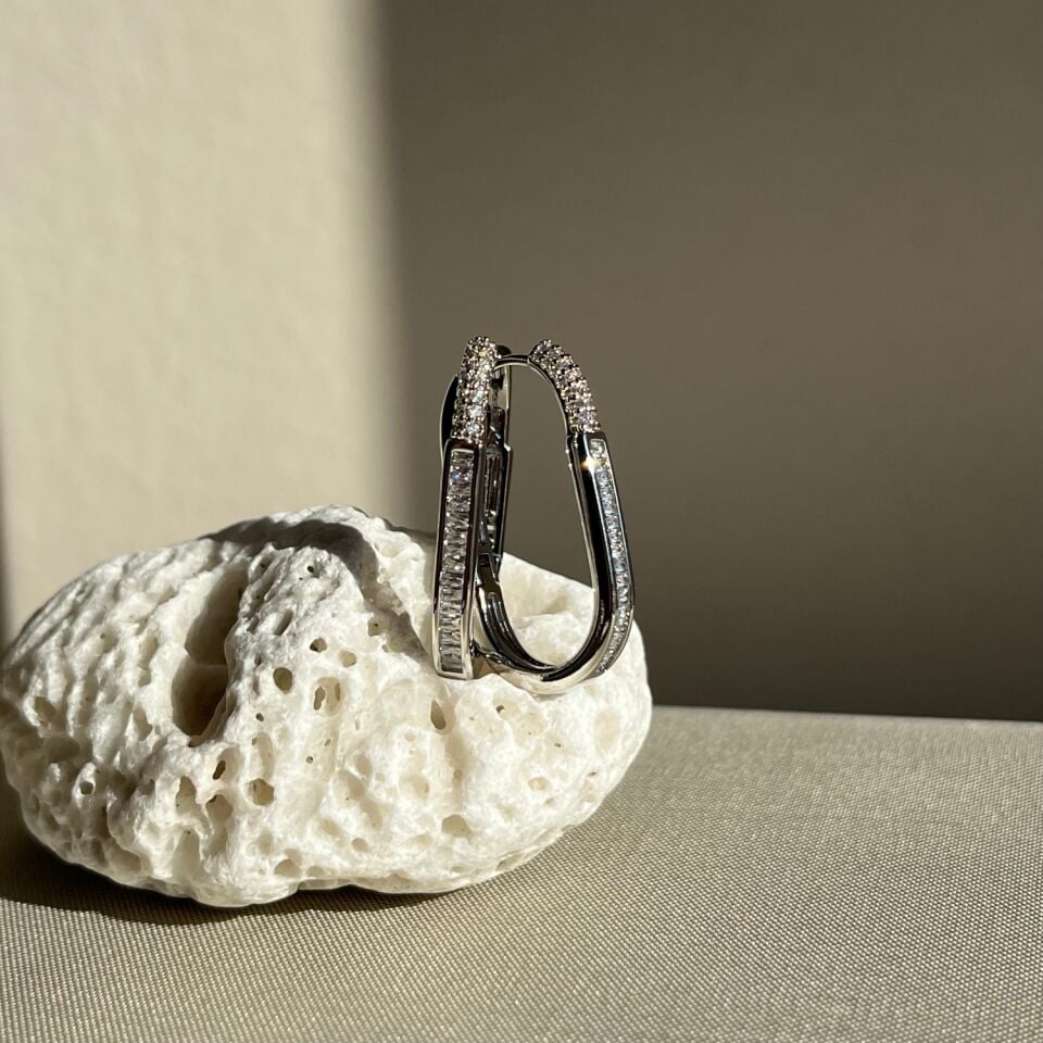 Prenses pırlanta montür xuping küpe