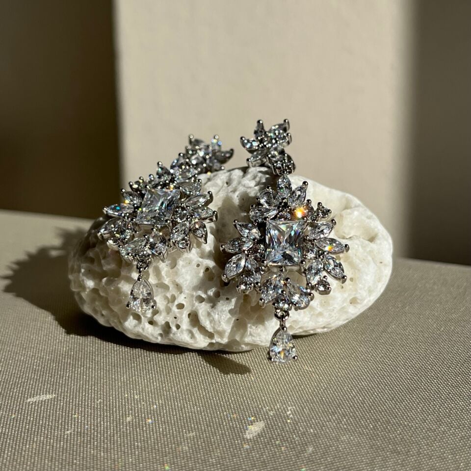 Baget & markiz pırlanta montür xuping küpe