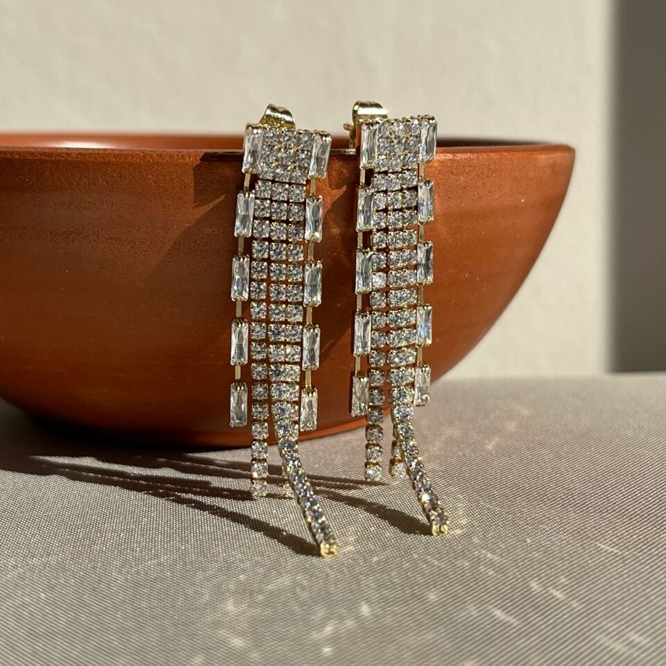 Baget pırlanta montür sallantılı xuping küpe