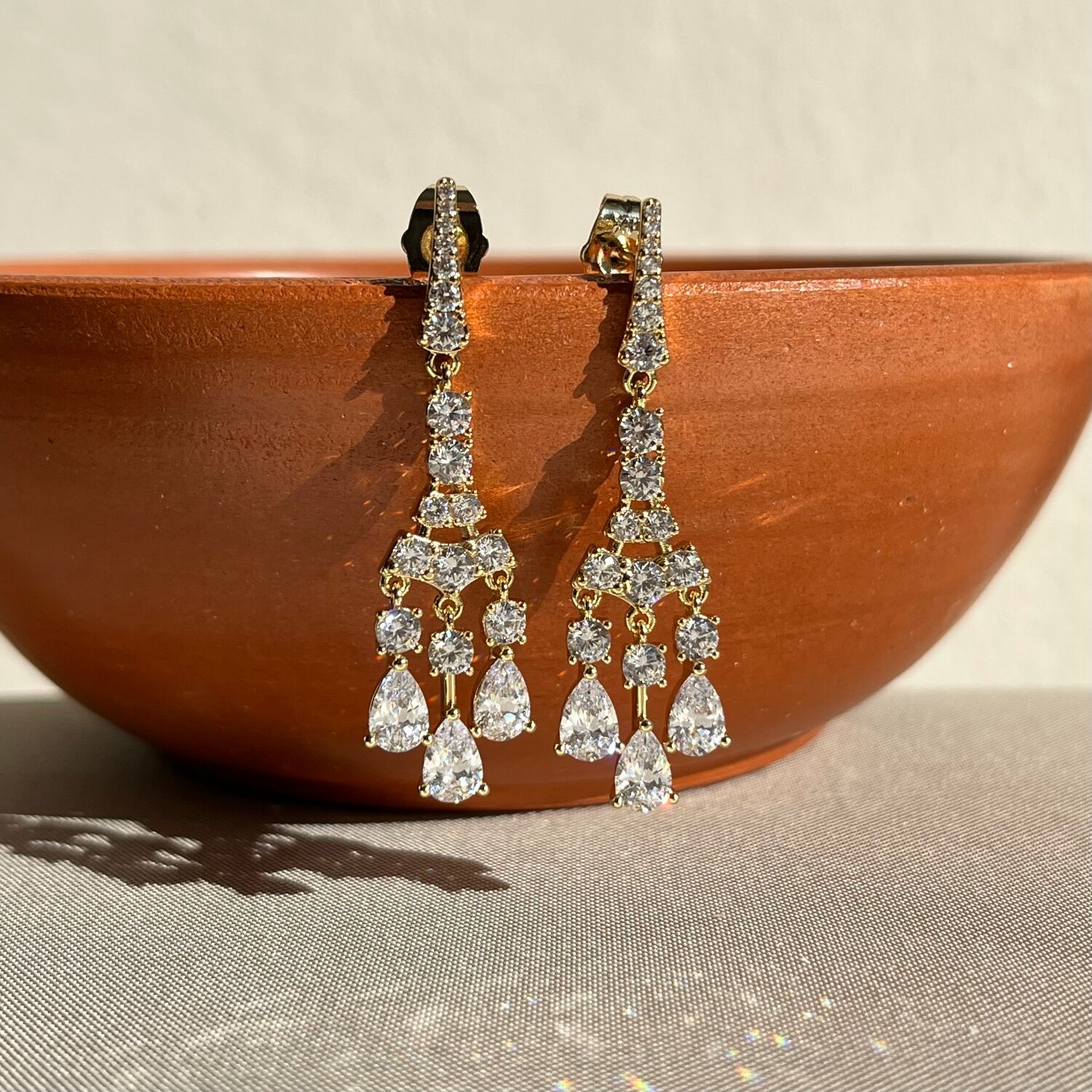 Damla & round pırlanta montür tasarım xuping küpe