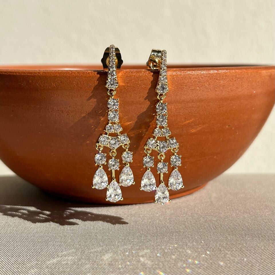 Damla & round pırlanta montür tasarım xuping küpe