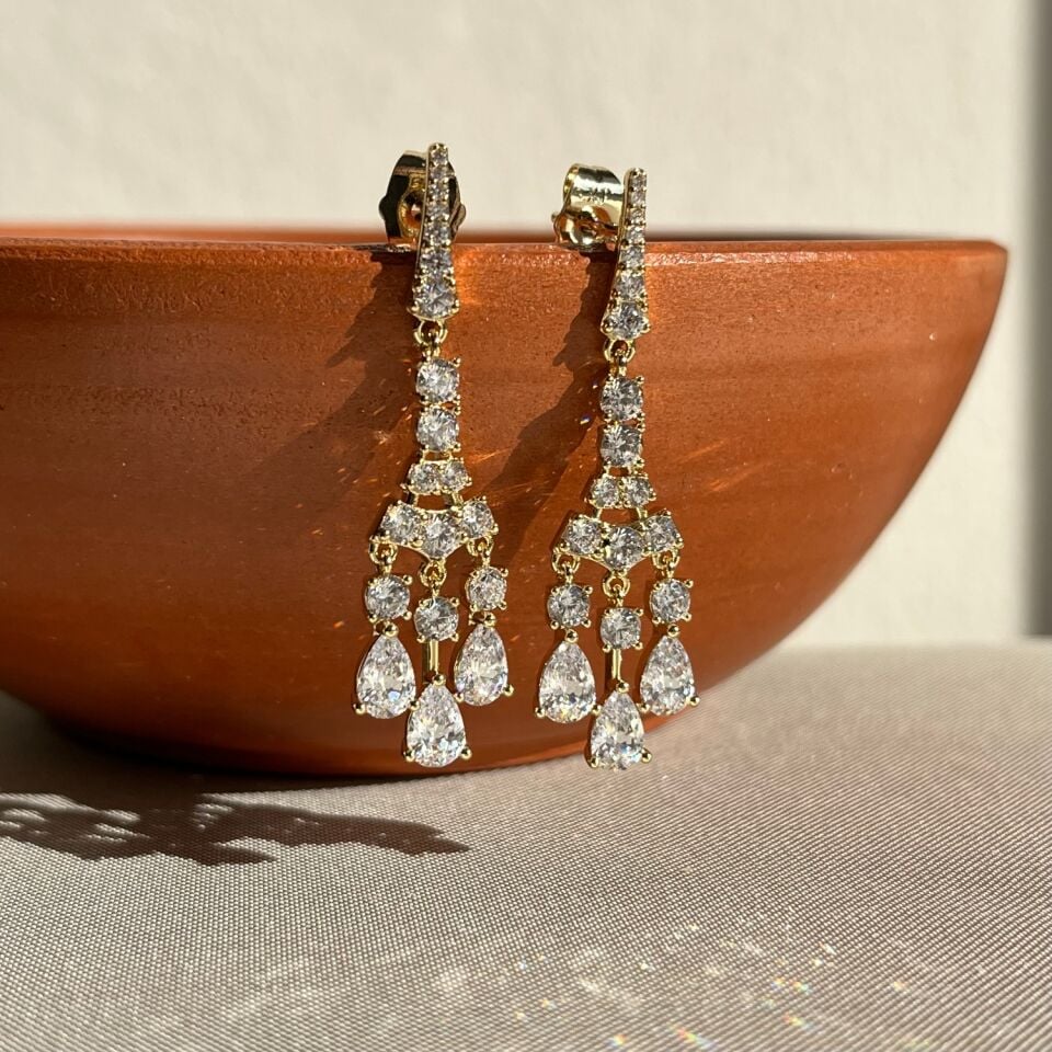 Damla & round pırlanta montür tasarım xuping küpe