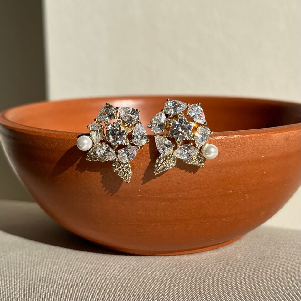 Damla & round pırlanta montür xuping küpe